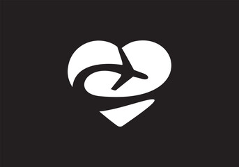 heart symbol icon black 