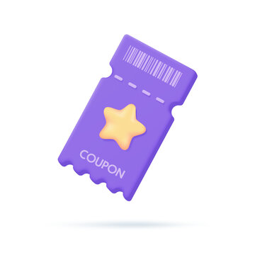 discount voucher Percentage reductions in festive sales promotions. 3D illustration