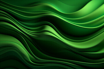 Obraz premium abstract green wavy background