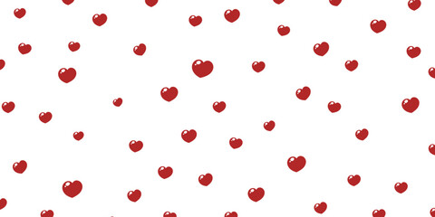 Red hearts seamless pattern. for Valentine's Day. Vector illustration.
