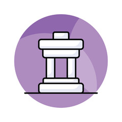 Grab this icon of inukshuk in trendy style, isolated on white background