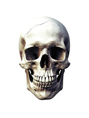 Fototapeta premium Realistic Skull, Logo, Wall Art, Bones, Halloween. Generative AI