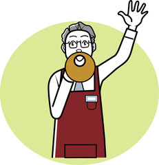 セールを案内する店員さん