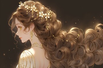 beautiful anime princess, fantasy character art illustration. generative AI