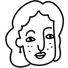 Woman Face line people