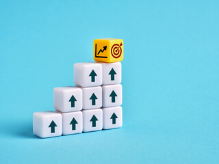 Achieving financial business goals. Business growth.