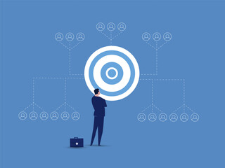 Leadership network or Multilevel Marketing. vector illustration.
