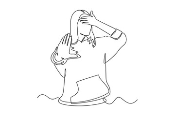 Obraz premium Continuous one line drawing healthcare activity concept. Single line draw design vector graphic illustration.