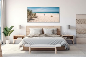 Fototapeta na wymiar Honeymoon Suite tropicana beach with 180 angle sea view (AI generative)