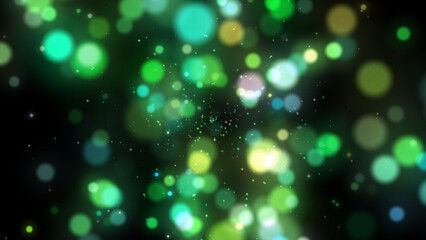 abstract black background with blur bokeh light effect.