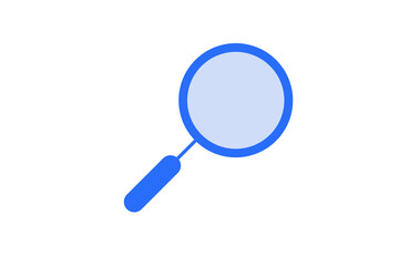 Isolated Geometric magnifying glass illustration in flat style design. Vector illustration and icon. 