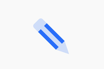 Geometric pencil illustration in flat style design. Vector illustration and icon. 