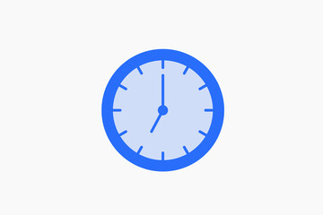 Geometric time illustration in flat style design. Vector illustration and icon. 