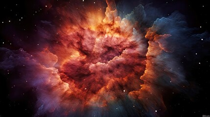 space galaxy cloud nebula. Stary night cosmos. Universe science astronomy. Supernova background generative AI