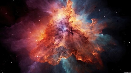 space galaxy cloud nebula. Stary night cosmos. Universe science astronomy. Supernova background generative AI