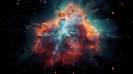 space galaxy cloud nebula. Stary night cosmos. Universe science astronomy. Supernova background generative AI