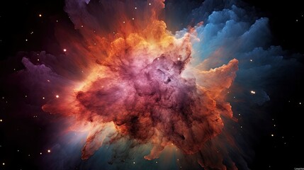 space galaxy cloud nebula. Stary night cosmos. Universe science astronomy. Supernova background generative AI