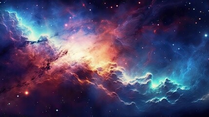 space galaxy cloud nebula. Stary night cosmos. Universe science astronomy. Supernova background generative AI