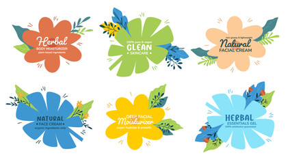 Sticker design for herbal moisturizer package