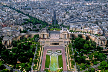 Vista aérea da cidade de Paris. França.