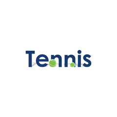 Tennis ball logo isolated vector graphics