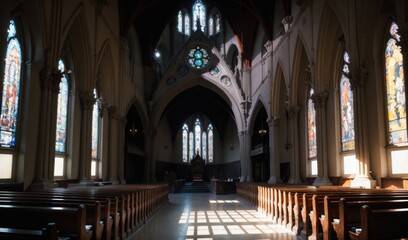 Fototapeta premium anime cathedral, church, generative ai, generative, ai