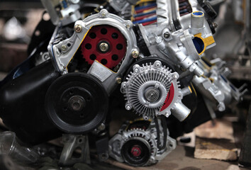 Car metal engine. car engine part
