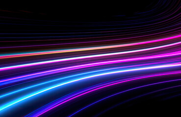 Neon light wave background, 3d Rendering, Abstract Background, Light Background, Color Background
