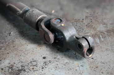 Used old car shock absorbers. 