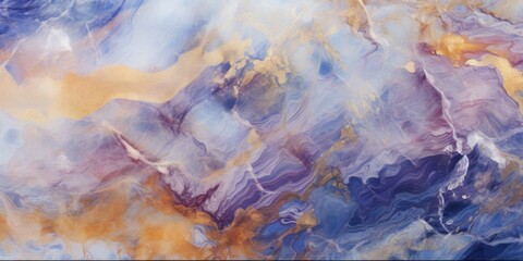 Fototapeta premium Purple pink marble stone with gold vein. Vivid graphite texture geode wallpaper background. 