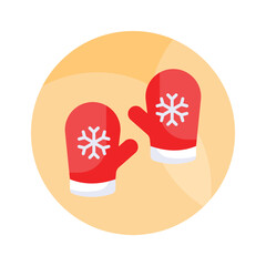 Download this carefully designed icon of winter gloves in modern style
