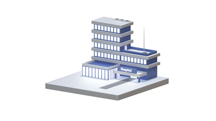 3d rendered illustration of a building