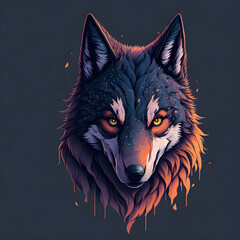 wolf head portrait