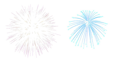 fireworks isolated on transparent background