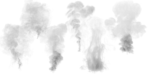 smoke splash isolated on transparent background