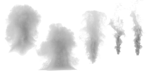 smoke effects isolated on transparent background