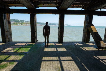klify Folkeston widok z harbour Folkestone © Mariusz