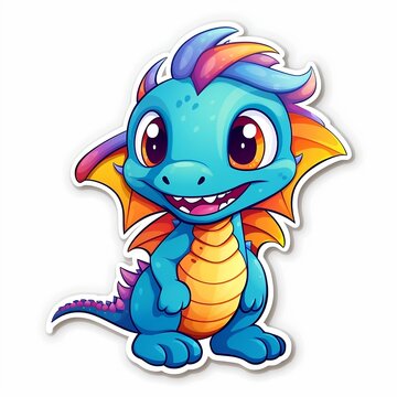 Sticker Dragon Smiling 