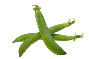 green young peas isolated