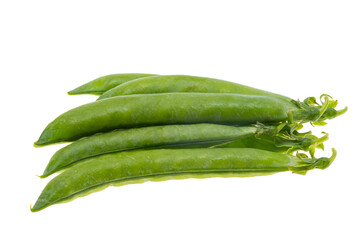 green young peas isolated