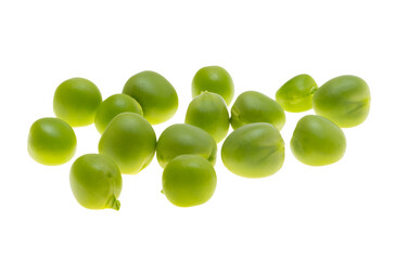 green young peas isolated