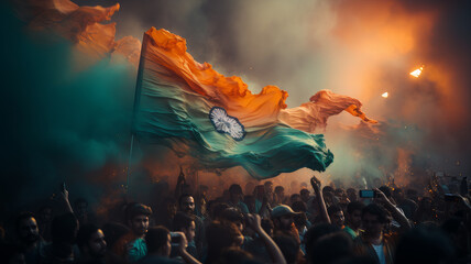 india independence day. Generative AI - obrazy, fototapety, plakaty