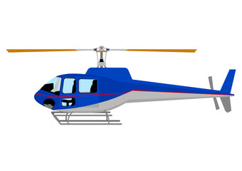 横から見たヘリコプター