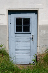 Blue door in a house