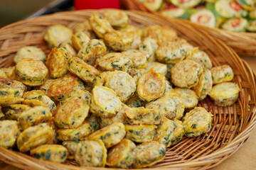 Korean traditional food, grilled mixed meat and vegetables, meatball