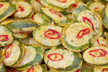 Korean traditional food zucchini pancake