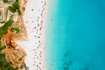 Aerial view of beach in Greece