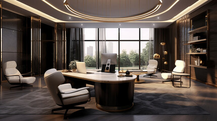 Business office, generative AI