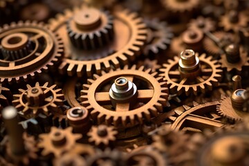 木製の歯車　with generative ai