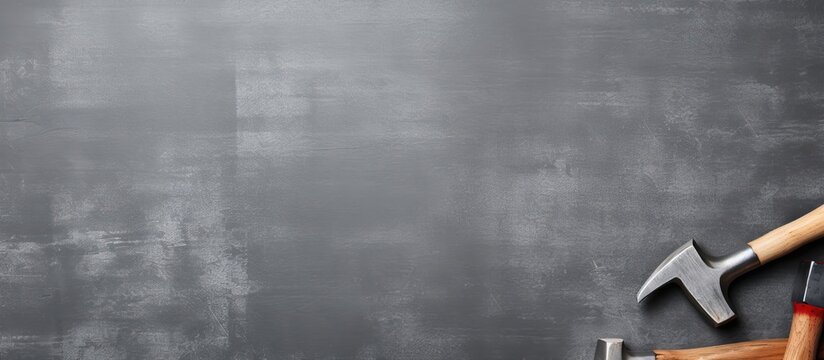 A hammer and a hammer on a blackboard created with Generative AI technology